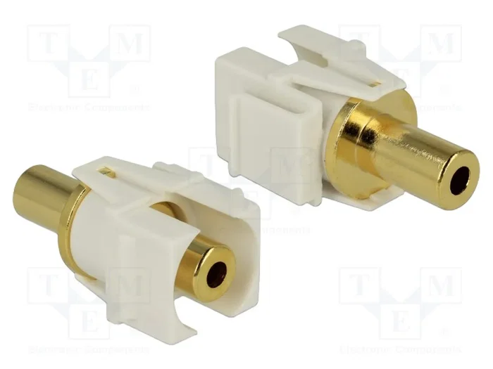 DeLOCK 86336 Módulo Keystone Jack 3,5 mm 3 Pin a Jack 3,5 mm 3 Pin Blanco/Oro DeLOCK 86336 Módulo Keystone Jack 3,5 mm 3 Pin a Jack 3,5 mm 3 Pin Blanco/Oro