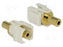 DeLOCK 86336 Módulo Keystone Jack 3,5 mm 3 Pin a Jack 3,5 mm 3 Pin Blanco/Oro
