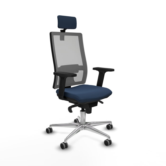 PIQUERAS Y CRESPO Silla de oficina Horna con mecanismo Sincro, Azul marino y Gris PIQUERAS Y CRESPO Silla de oficina Horna con mecanismo Sincro, Azul marino y Gris