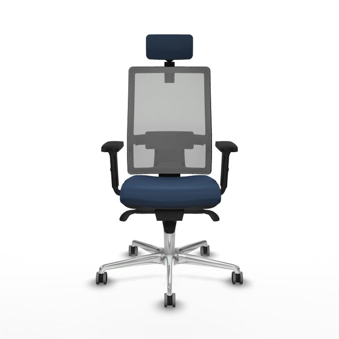 PIQUERAS Y CRESPO Silla de oficina Horna con mecanismo Sincro, Azul marino y Gris PIQUERAS Y CRESPO Silla de oficina Horna con mecanismo Sincro, Azul marino y Gris