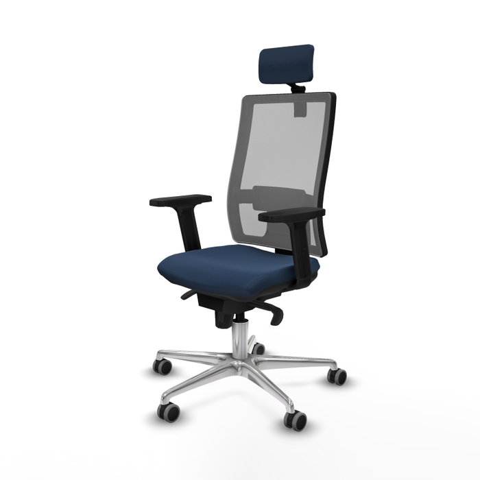 PIQUERAS Y CRESPO Silla de oficina Horna con mecanismo Sincro, Azul marino y Gris PIQUERAS Y CRESPO Silla de oficina Horna con mecanismo Sincro, Azul marino y Gris
