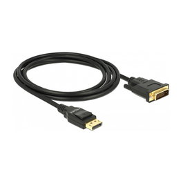 DELOCK 85313 Cable Displayport 1.2 a DVI-D Macho a Macho Pasivo 2m Negro