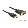 DeLOCK 85313 Cable Adaptador DisplayPort a DVI-D 2m Negro