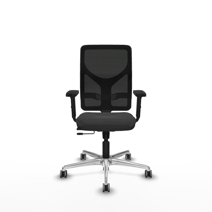 PIQUERAS Y CRESPO Silla de oficina Motilla con mecanismo Sincro/Traslack, Gris oscuro y Negro