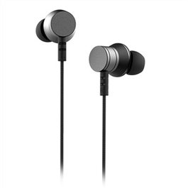 Elbe AU-P20-MIC Auriculares Intra-auditivos con Micrófono, Control de Llamadas y Música, Negro/Plata