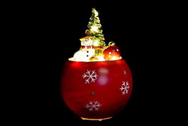 DKD Home Decor Figura Navidad Muñeco de Nieve Rojo Rosa Dorado 8 x 11 x 8 cm (3 Unidades)