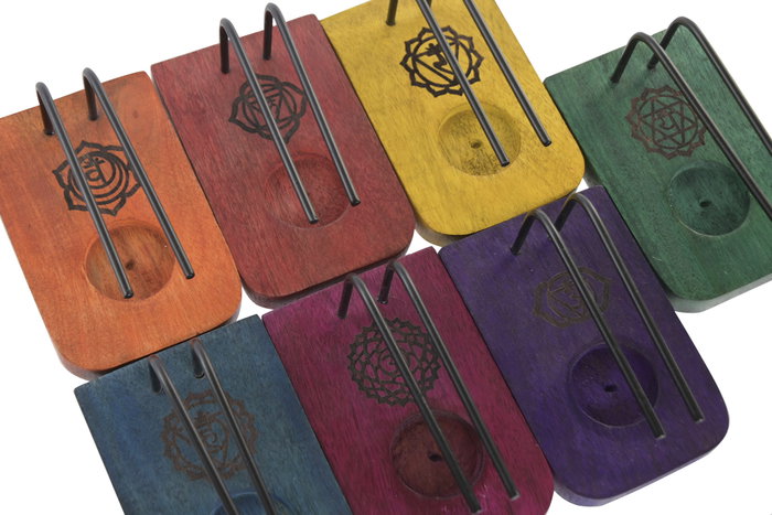 DKD Home Decor Soporte para Incienso Chakkras 7 Chakras
