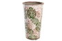 DKD Home Decor Jarrón de Gres Blanco con Hojas