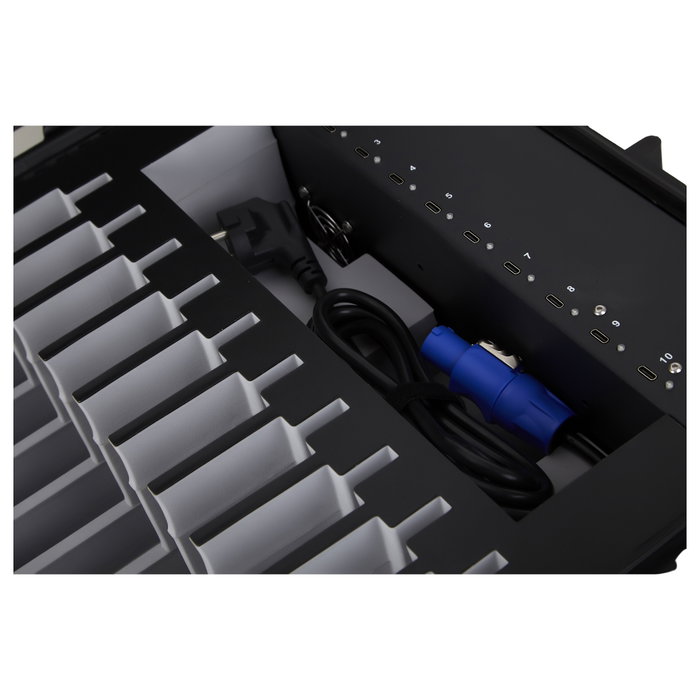 DEQSTER KT10C 2Gen Estación de carga para tabletas con 20 puertos USB
