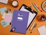 Liderpapel Pautaguía Cuaderno Espiral A4 Tapa Blanda 80 Hojas 75gr Cuadro Pautado 3mm Lila