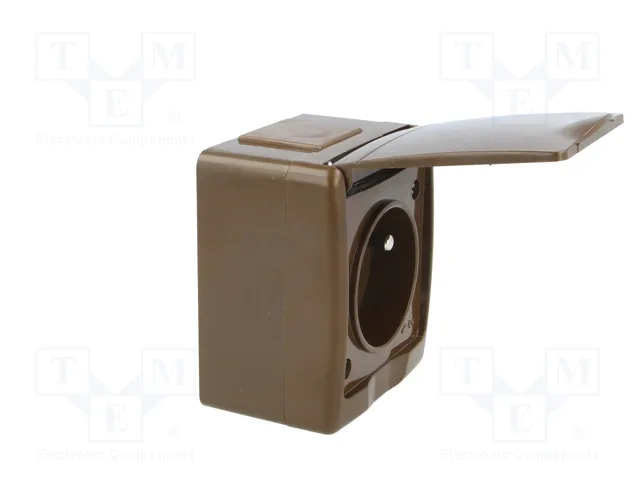 PAWBOL Tomacorriente de alimentación AC 2P+PE 16A 250VAC Marrón PAWBOL Tomacorriente de alimentación AC 2P+PE 16A 250VAC Marrón