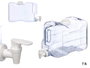 Leknes Dispensador de Agua Plástico PETG 7,5L Transparente 34,5x21,5x7,5cm (Set de 8)