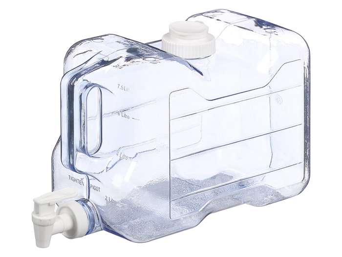 Leknes Dispensador de Agua Plástico PETG 7,5L Transparente 34,5x21,5x7,5cm (Set de 8)