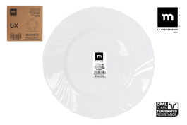La Mediterranea Plato Llano Everett Opal 25,5 cm - Vajilla, Plato Plano para Mesa (36 Unidades)