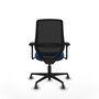 PIQUERAS Y CRESPO Silla de oficina Mardos Azul y Negro con Brazos 3D