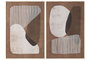 DKD Home Decor Cuadro Madera Lienzo Abstracto Pack de 2