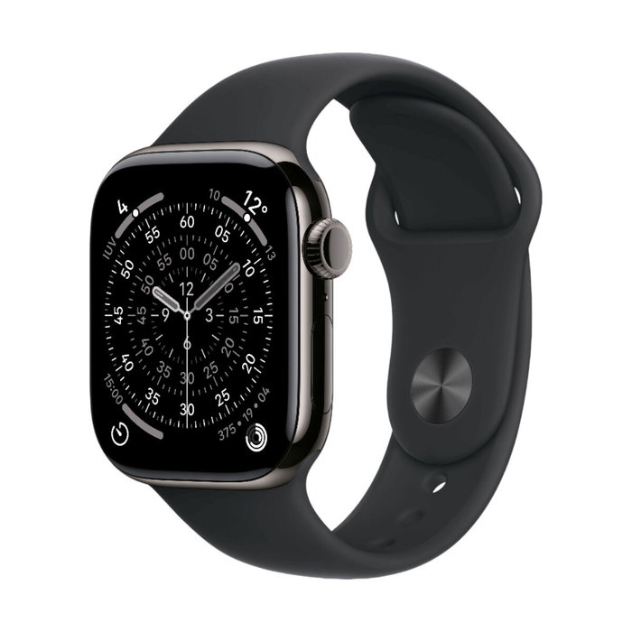 Apple Watch Series 11 GPS + Cellular 42mm Titanio Pizarra con Correa Deportiva Negra S/M Apple Watch Series 11 GPS + Cellular 42mm Titanio Pizarra con Correa Deportiva Negra S/M