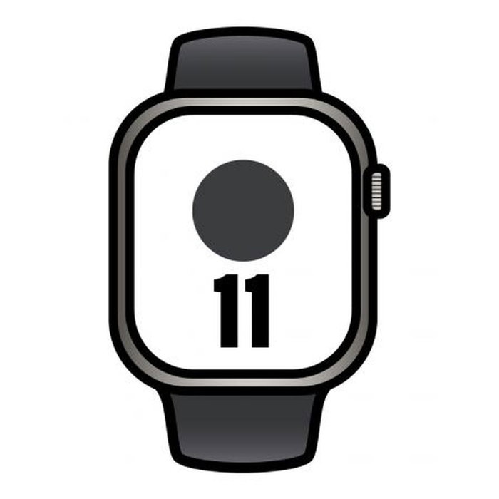 Apple Watch Series 11 GPS + Cellular 42mm Titanio Pizarra con Correa Deportiva Negra S/M Apple Watch Series 11 GPS + Cellular 42mm Titanio Pizarra con Correa Deportiva Negra S/M