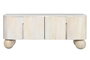 DKD Home Decor Mueble TV Tromso Urban Blanco 140x40x58 cm 4 Puertas