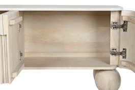 DKD Home Decor Mueble TV Tromso Urban Blanco 140x40x58 cm 4 Puertas