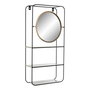 Estantería de Baño DKD Home Decor Cristal Negro Metal (32 x 12 x 65 cm)