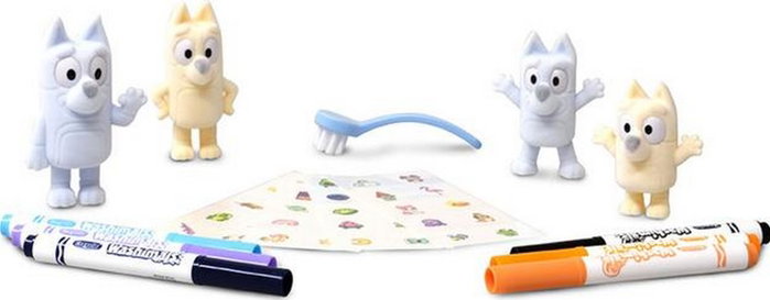CRAYOLA Washimals Bluey Set de 4 Mascotas con Pegatinas y Rotuladores CRAYOLA Washimals Bluey Set de 4 Mascotas con Pegatinas y Rotuladores