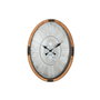 DKD Home Decor Reloj de Pared de Pino y Metal Plateado