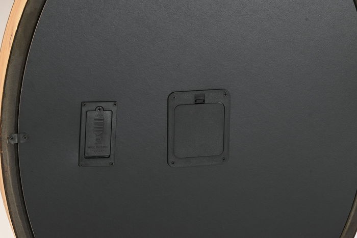 DKD Home Decor Reloj de Pared Loft Plateado Natural 8 x 68 x 50 cm con Movimiento de Pino, Metal y Cristal