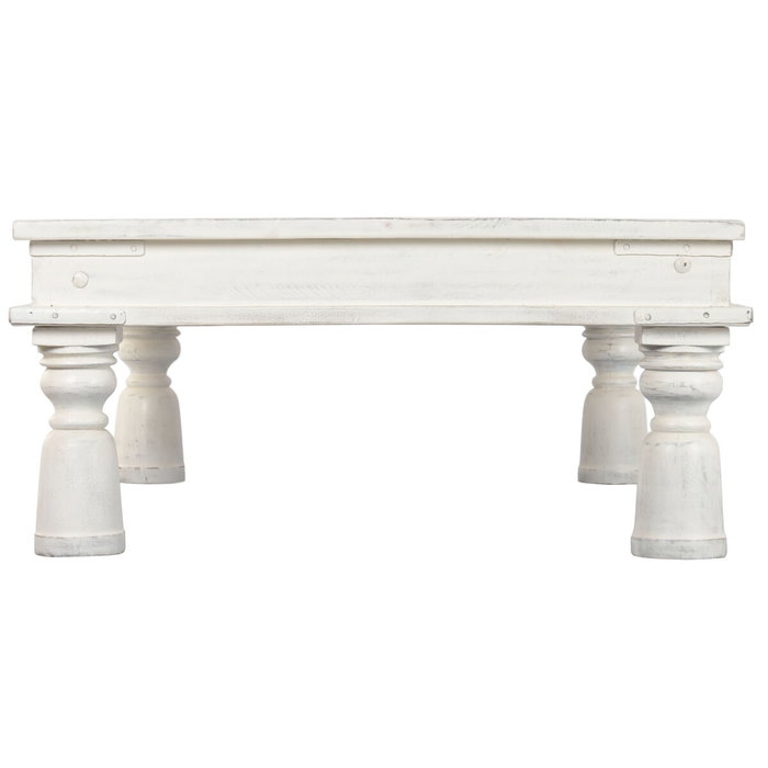 DKD Home Decor Mesa de Centro de Madera Decapé Blanco 170x102x47 DKD Home Decor Mesa de Centro de Madera Decapé Blanco 170x102x47