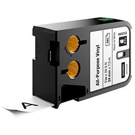 Dymo Cinta de Transferencia Térmica Negro Sobre Blanco 24 mm x 7.45 M, Vinilo, para Etiquetadoras