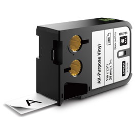 Dymo XTL Cinta de Vinilo 24 mm x 7 m Negro sobre Blanco