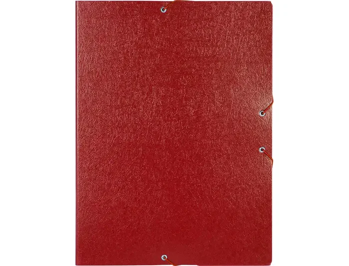 Liderpapel Carpeta para proyectos de cartón gofrado roja con lomo de 50 mm