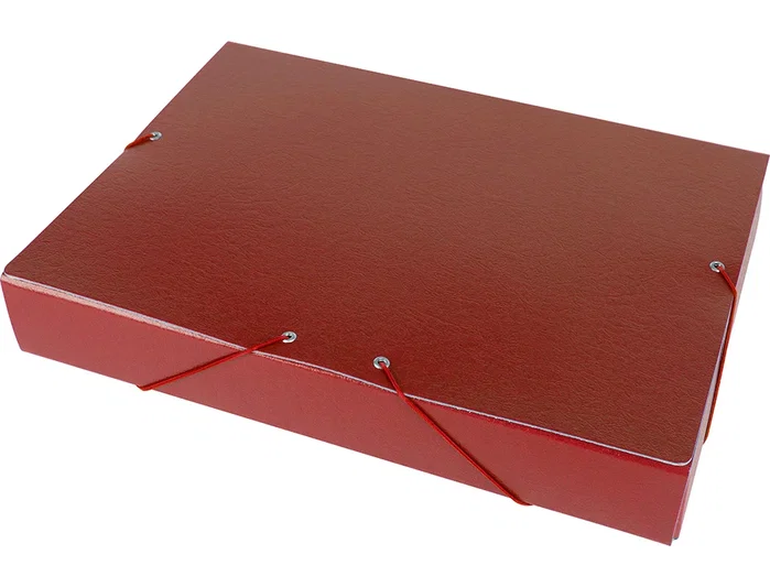 Liderpapel Carpeta proyectos folio lomo 50mm cartón gofrado roja 245 x 345 mm