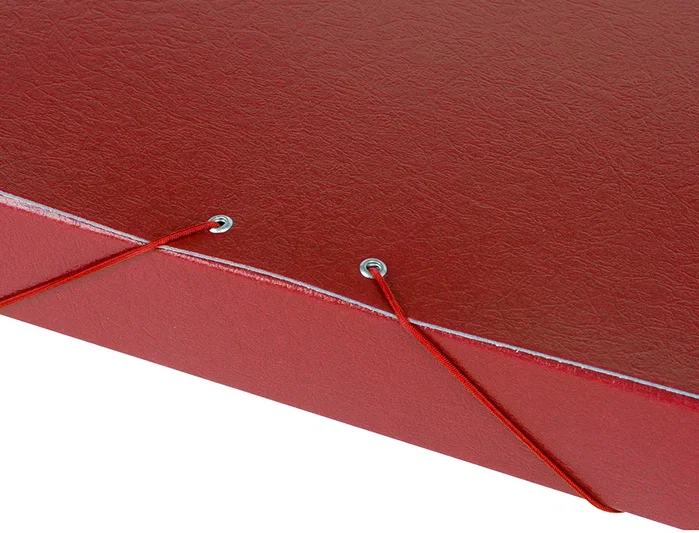 Liderpapel Carpeta proyectos folio lomo 50mm cartón gofrado roja 245 x 345 mm