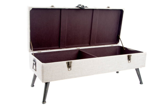 DKD Home Decor Descalzadora Lino MDF Beige
