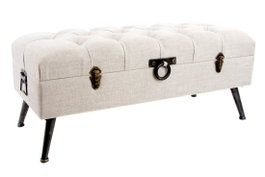 DKD Home Decor Descalzadora Lino MDF Beige