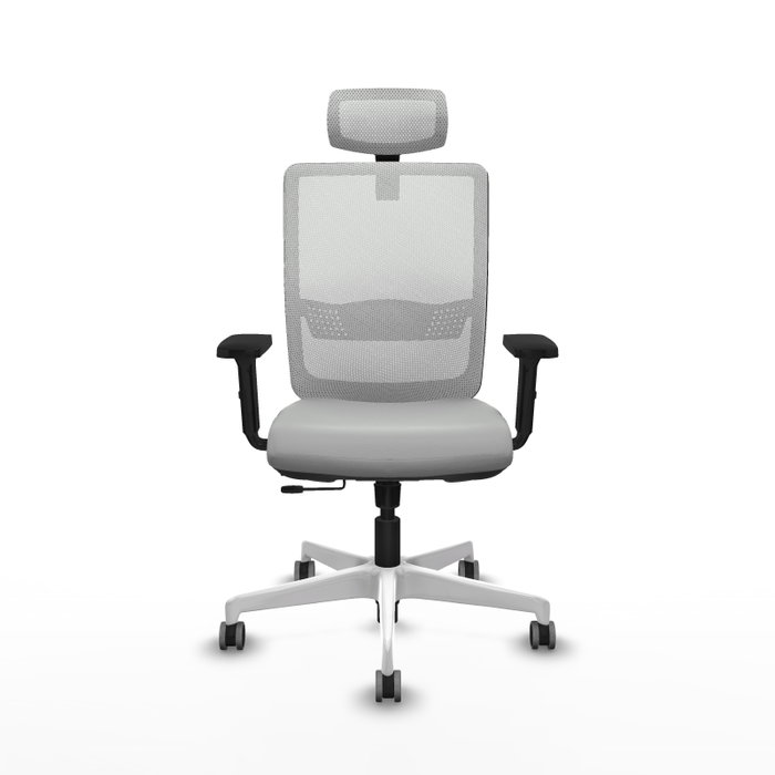 PIQUERAS Y CRESPO Silla de oficina Haches Gris claro y Blanco PIQUERAS Y CRESPO Silla de oficina Haches Gris claro y Blanco