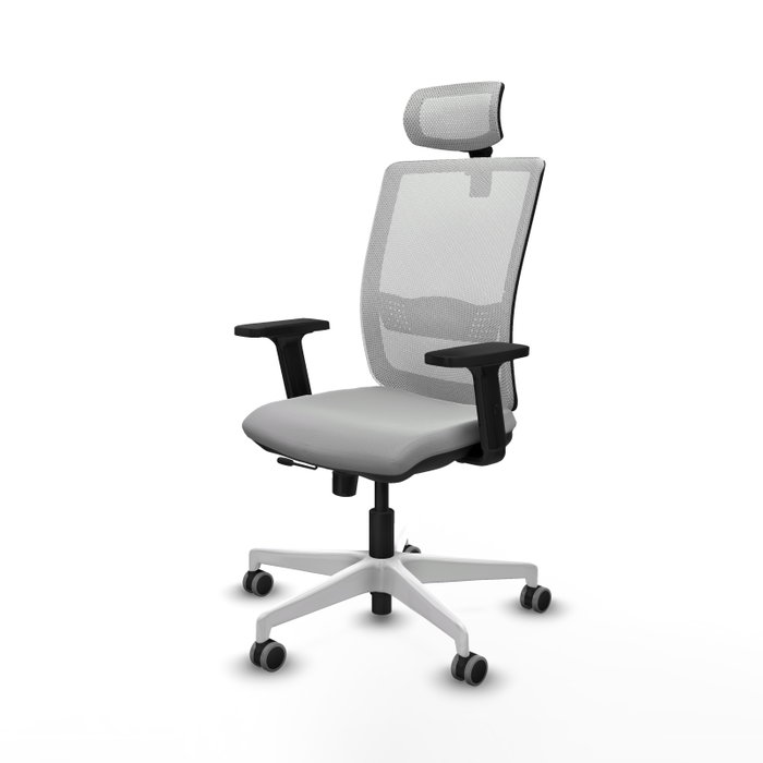 PIQUERAS Y CRESPO Silla de oficina Haches Gris claro y Blanco PIQUERAS Y CRESPO Silla de oficina Haches Gris claro y Blanco