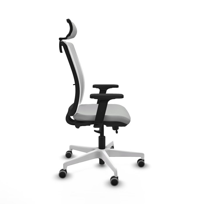 PIQUERAS Y CRESPO Silla de oficina Haches Gris claro y Blanco PIQUERAS Y CRESPO Silla de oficina Haches Gris claro y Blanco