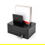 DeLOCK USB 3.2 Estación de Acoplamiento Dual para 2 x SATA HDD/SSD 2.5/3.5" con Función Clonación, Lector de Tarjetas CF/SD y Puerto USB Extra, Color Negro