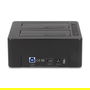 DeLOCK USB 3.2 Estación de Acoplamiento Dual para 2 x SATA HDD/SSD 2.5/3.5" con Función Clonación, Lector de Tarjetas CF/SD y Puerto USB Extra, Color Negro