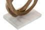 DKD Home Decor Escultura Abstracta de Aluminio y Mármol, Pack de 2