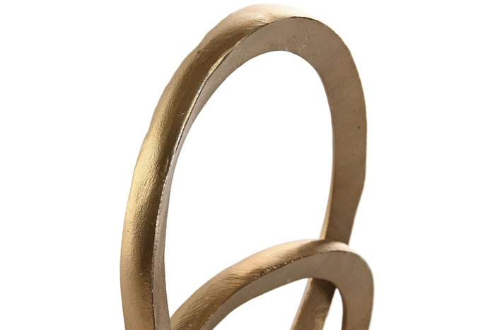 DKD Home Decor Escultura Abstracta de Aluminio y Mármol, Pack de 2