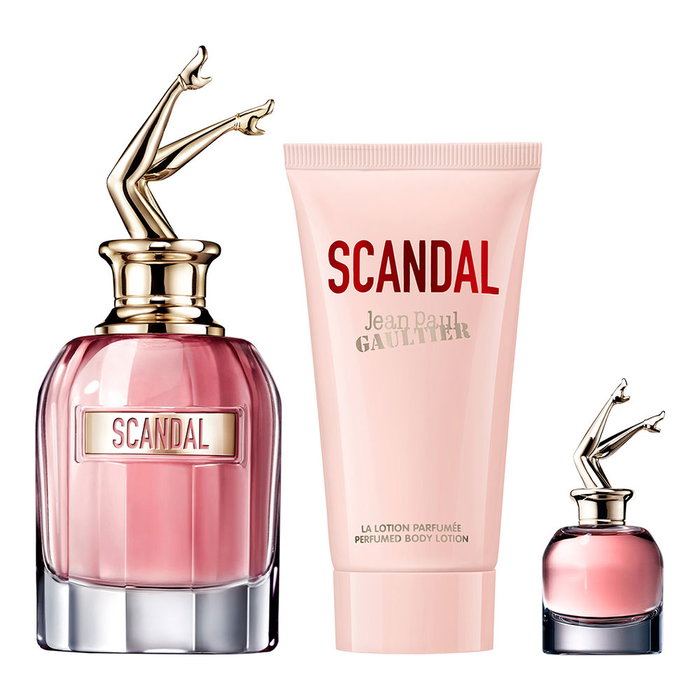 Jean Paul Gaultier SCANDAL Estuche Cofre de Regalo para Mujer - Eau de Parfum 80 ml + Loción Corporal + Mini Vaporizador 6 ml