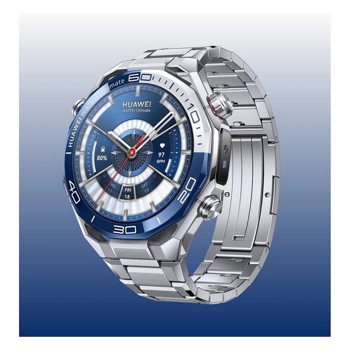 Huawei Watch Ultimate 2 (March-B29) Reloj Inteligente con Pantalla LTPO 3.81 cm (1.5"), GPS, Wifi, Bluetooth 5.2, Resistencia Agua 20 ATM, Banda Fluoroelastómero Azul y Blanco