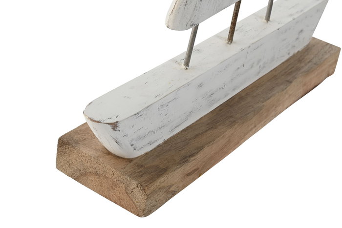 DKD Home Decor Decoración Mango y Metal Blanco
