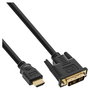 InLine Cable Adaptador HDMI a DVI-D 17662P, 2m
