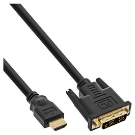 InLine Cable HDMI a DVI 18+1 con contactos dorados, 2m