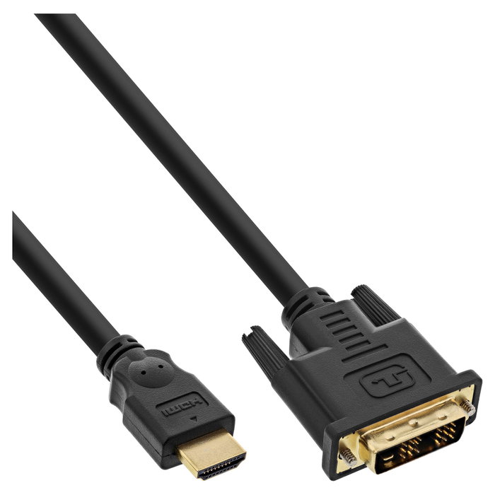 InLine 17662P Cable Adaptador de Video HDMI a DVI-D de 2 m, Negro InLine 17662P Cable Adaptador de Video HDMI a DVI-D de 2 m, Negro