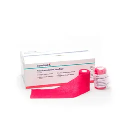 Covetrus Venda Cohesiva Superior Roja 10 cm * 4.5 M, Vendaje Autoadherente Flexible y Transpirable, Fuerte y Ligero, Para Diferentes Espesores, Facil de Quitar a Mano